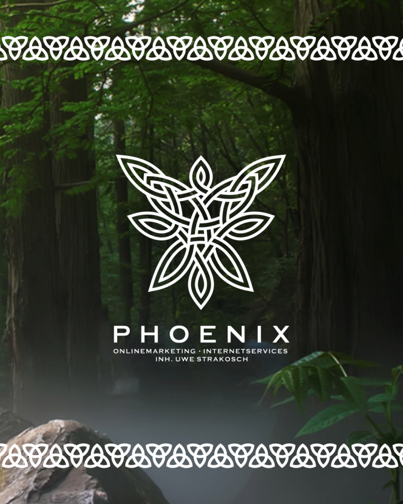 Phoenix Logo auf Wald Hintergrund
